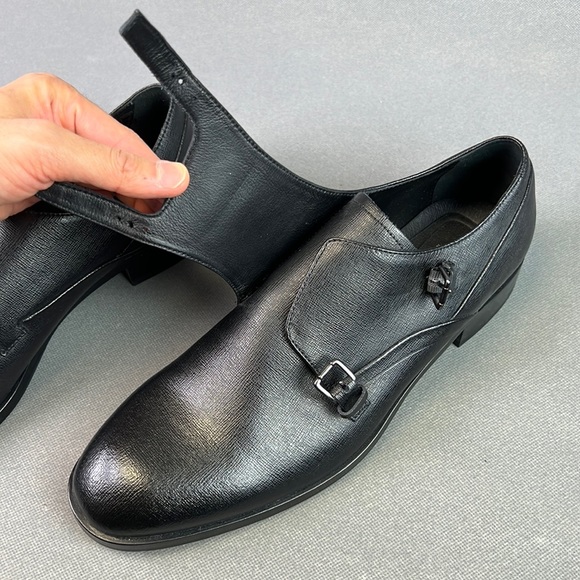 Porsche design leather double strap monk shoes, never worn. - Picture 4 of 12